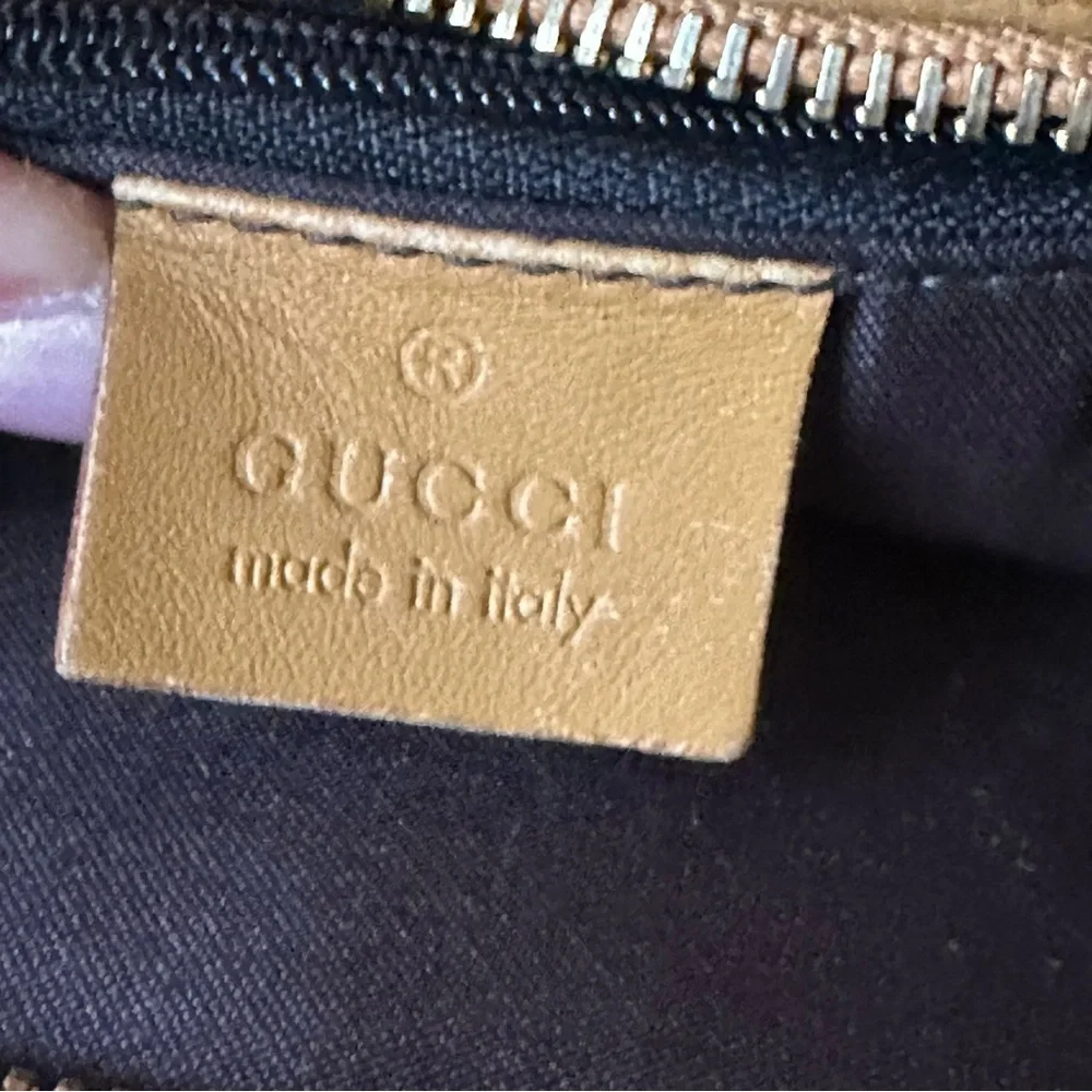 💎GUCCI JACKIE CANVAS AND LEATHER MESSENGER BAG💎